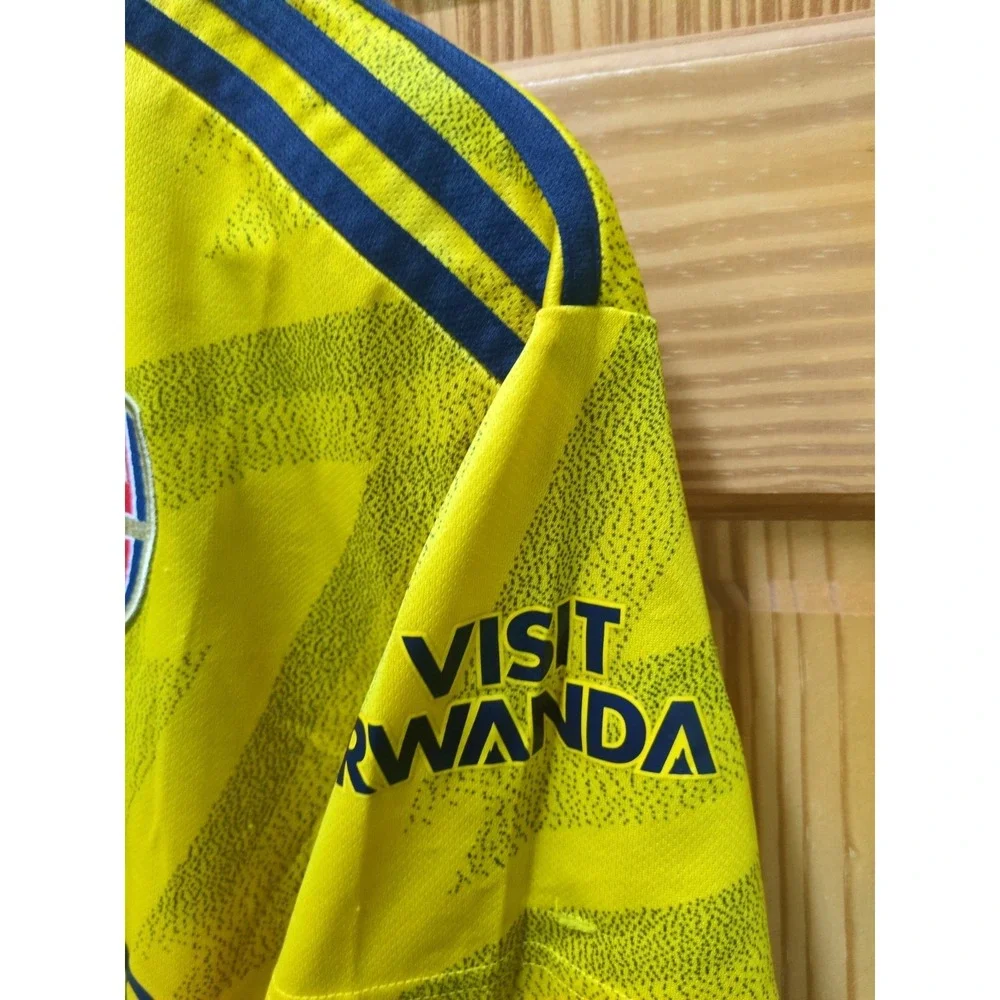 Arsenal Youth Large Premier League Soccer Jersey Adidas Fly Emirates Yellow